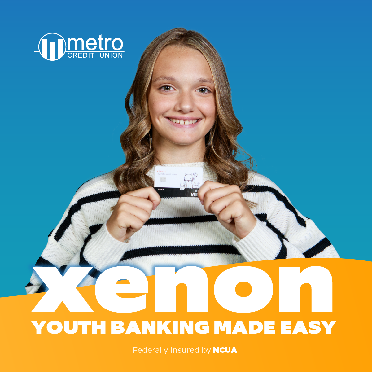 Xenon is the perfect checking account for kids providing them with a debit card & a mobile app to manage their bank account.